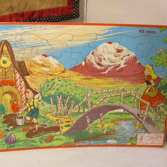 Vintage 1955 Milton Bradley MB Child's Candy Land Tray Jigsaw Puzzle - Picture 1 of 7